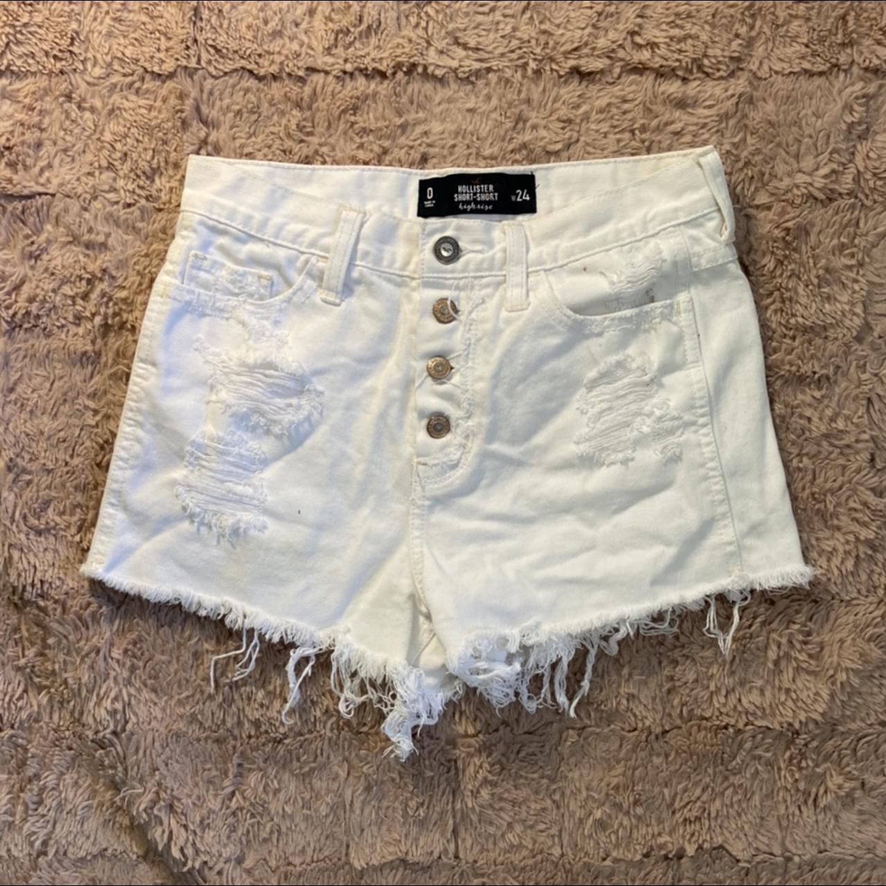 high waisted white short shorts 💓 these were gifted... - Depop