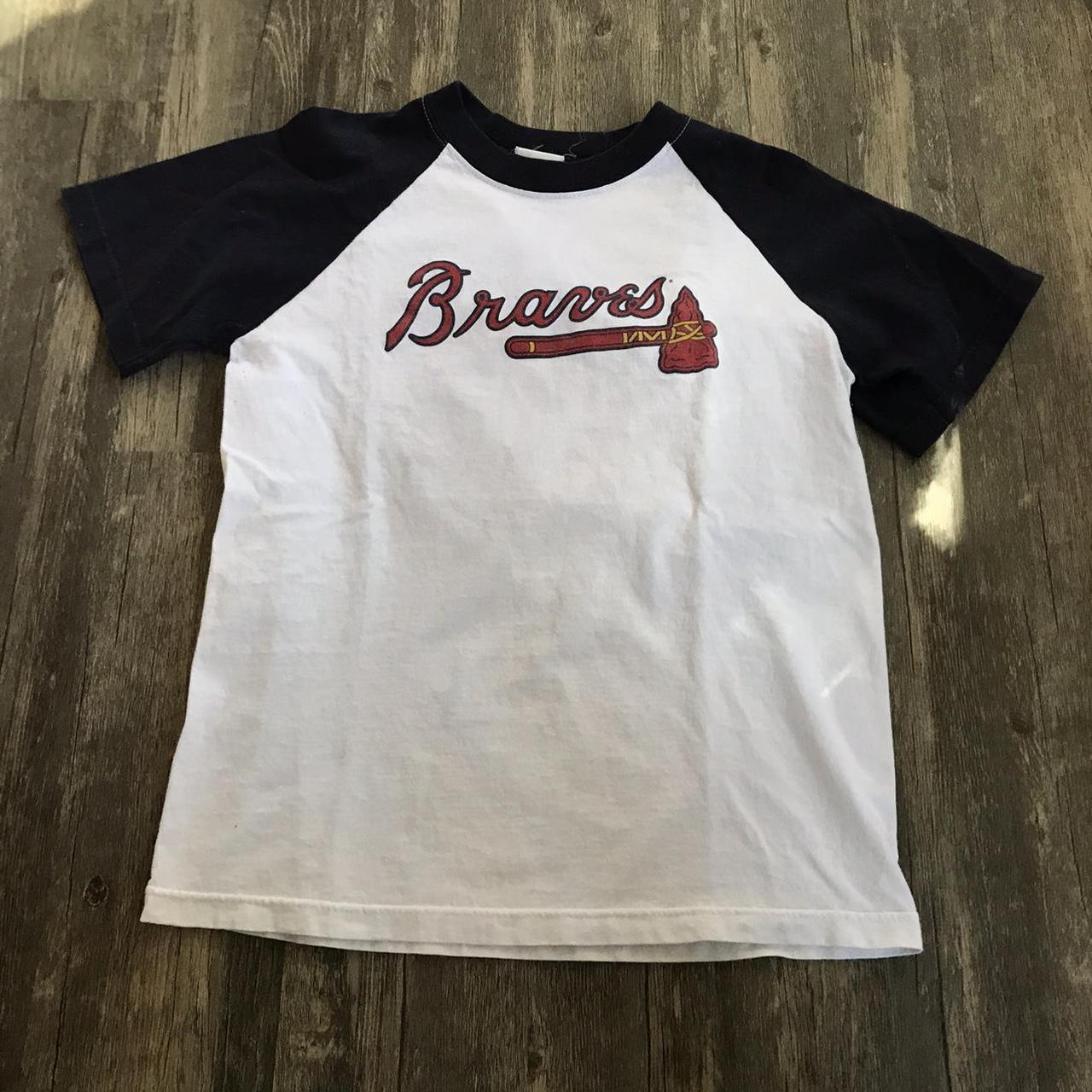 Vintage Atlanta Braves American MLB Baseball Jones... - Depop