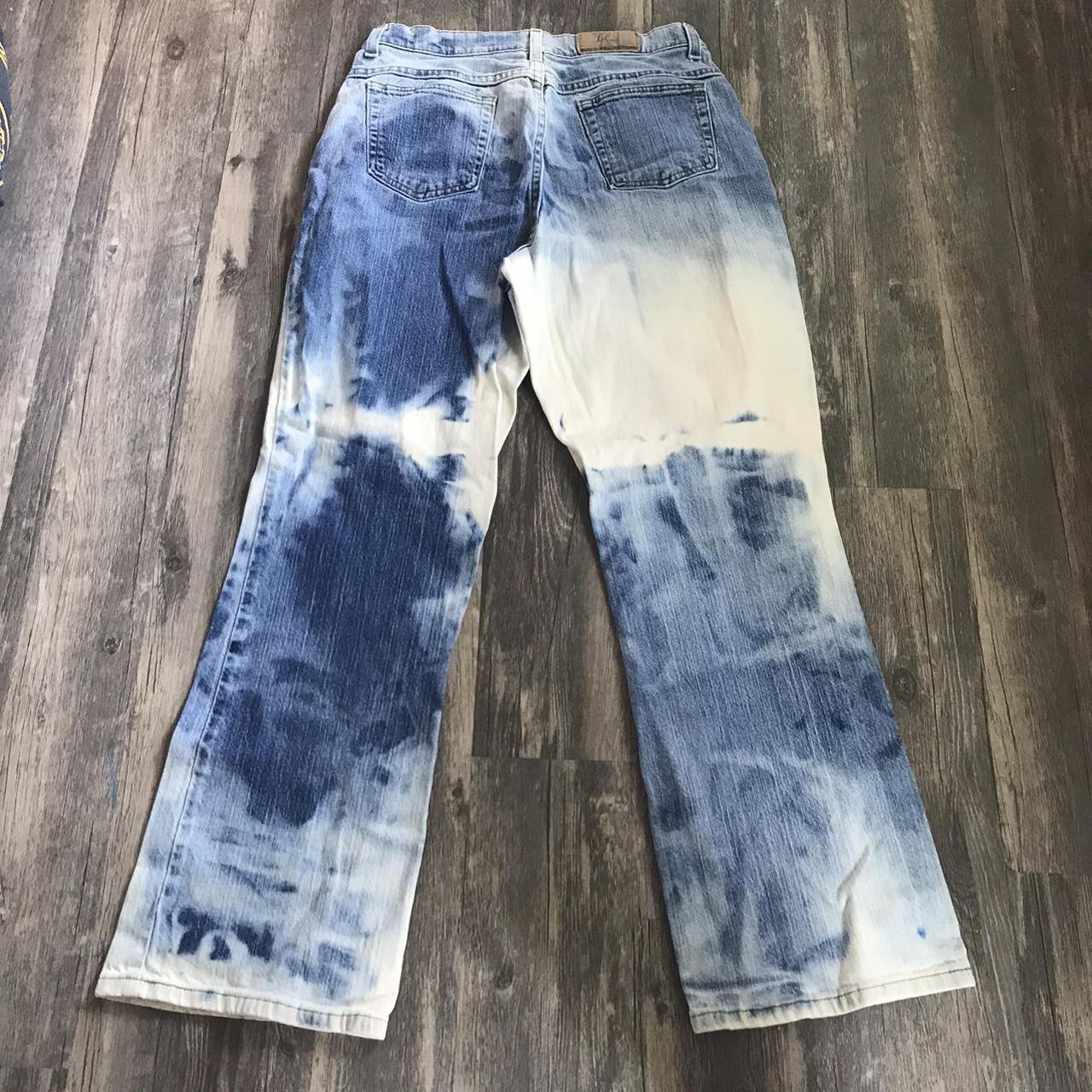 Y2K Acid Washed Denim Jeans Lowrise Vintage Reworked... - Depop