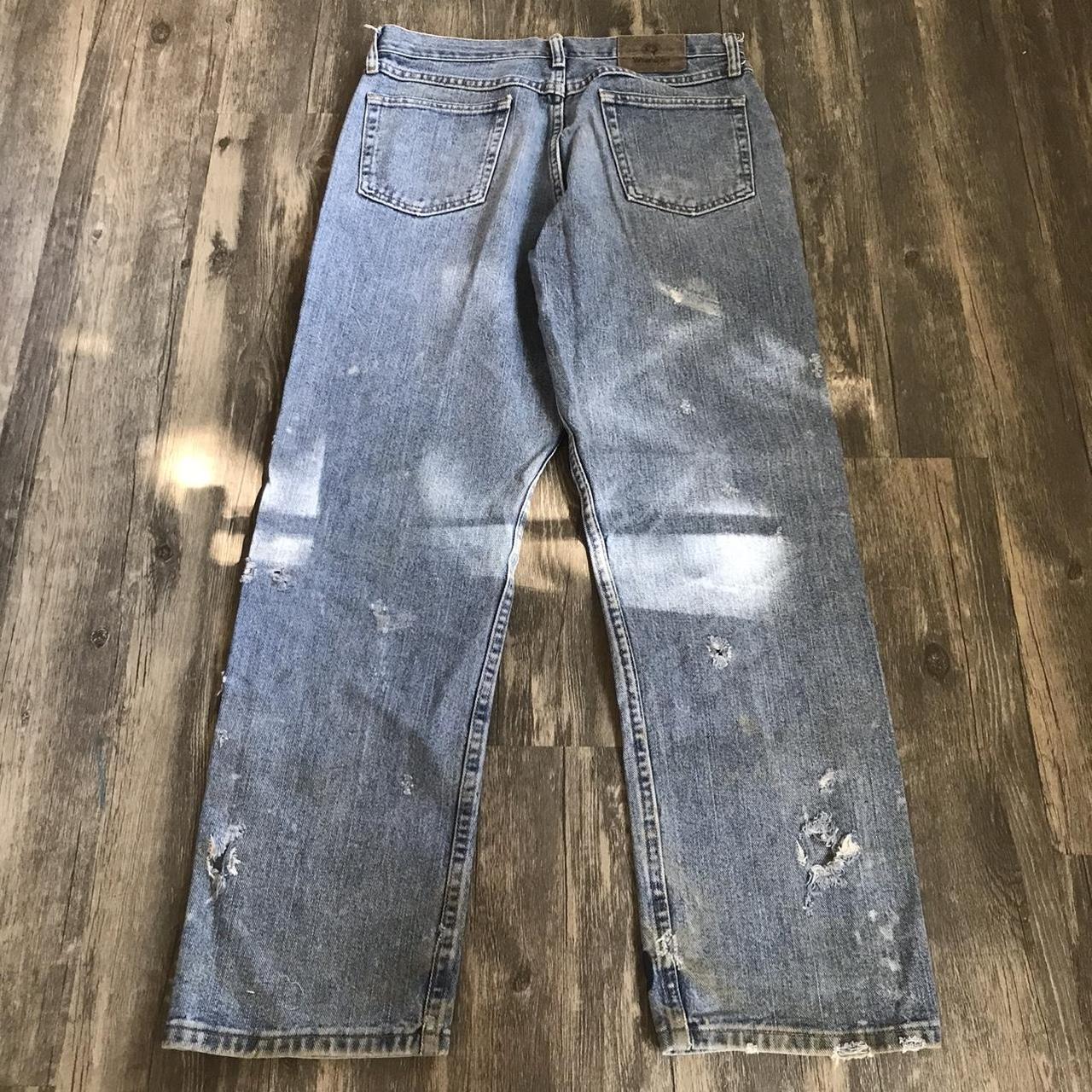 Vintage Garfield Painted Denim Jeans Air Brushed 00s... - Depop