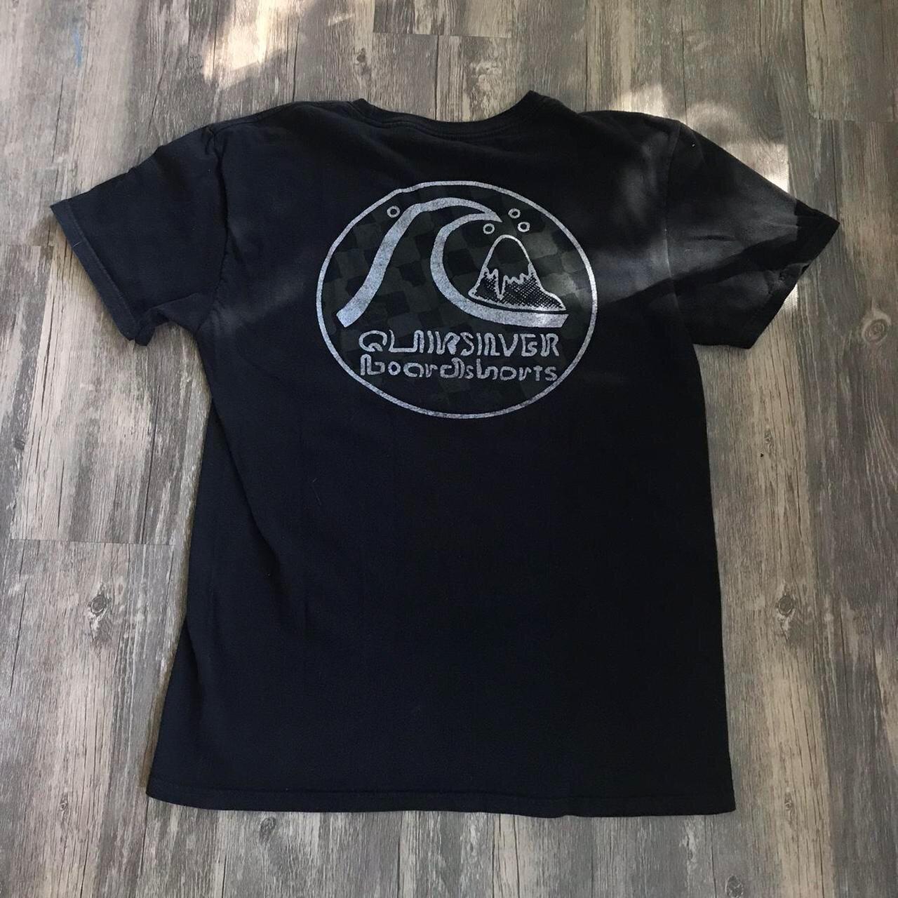 Quiksilver Men's Black and Grey T-shirt | Depop