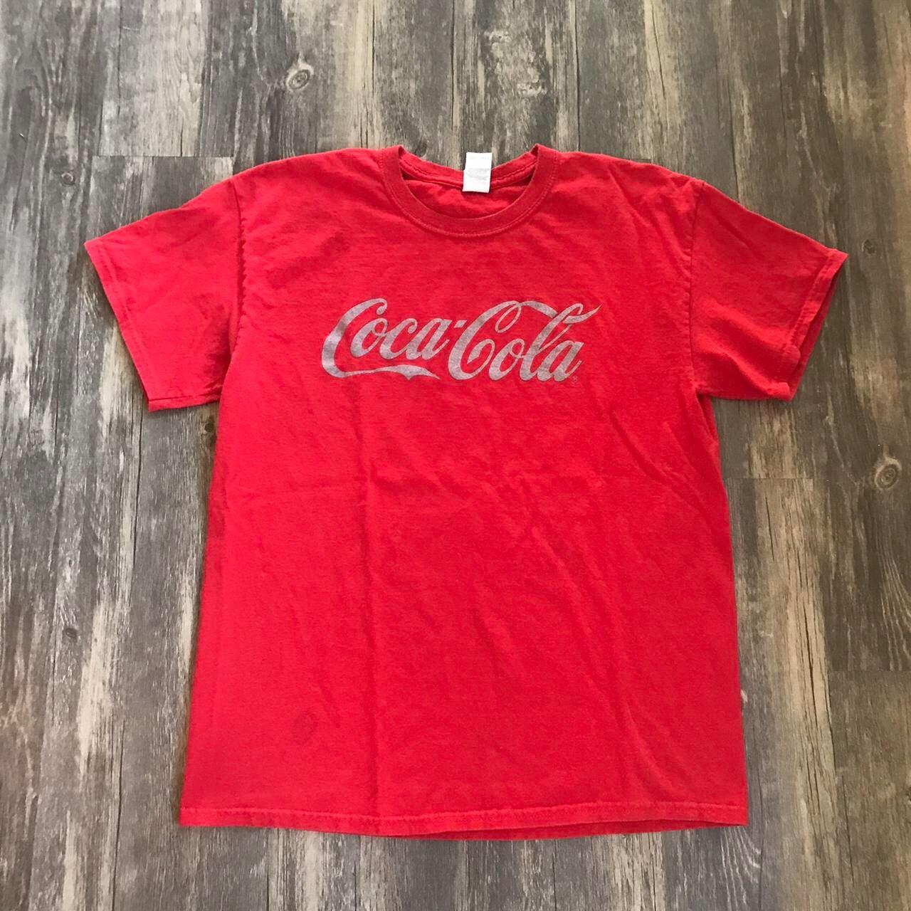 Coca-Cola Graphic Tee Drink Soda Grey Glitter... - Depop