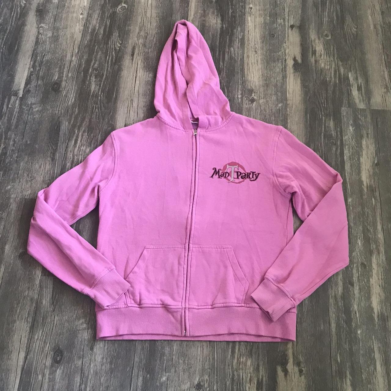 Y2K Zip Up Hoodie Disney Alice in Wonderland Graphic... - Depop