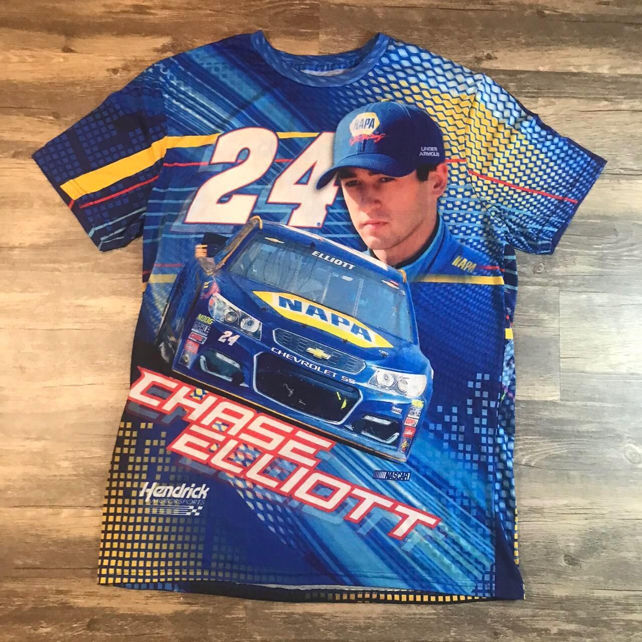 NASCAR AOP Tee Chase Elliot All Over Print Hendrick... - Depop