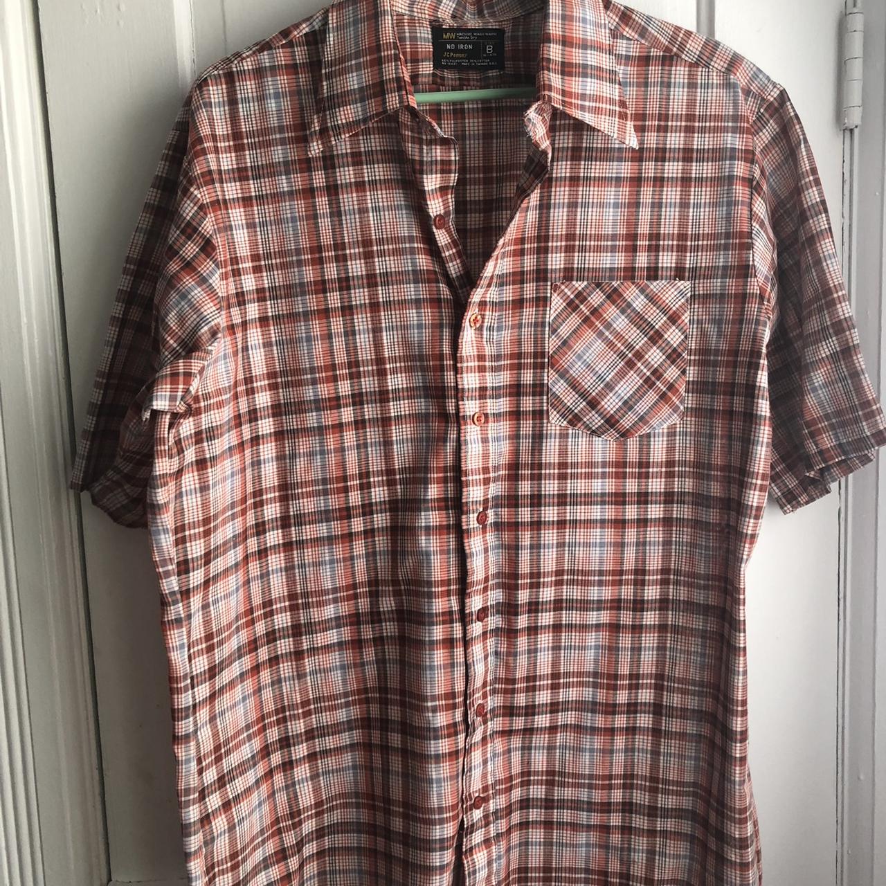 Vintage men’s JcPenney short sleeve button up shirt.... - Depop