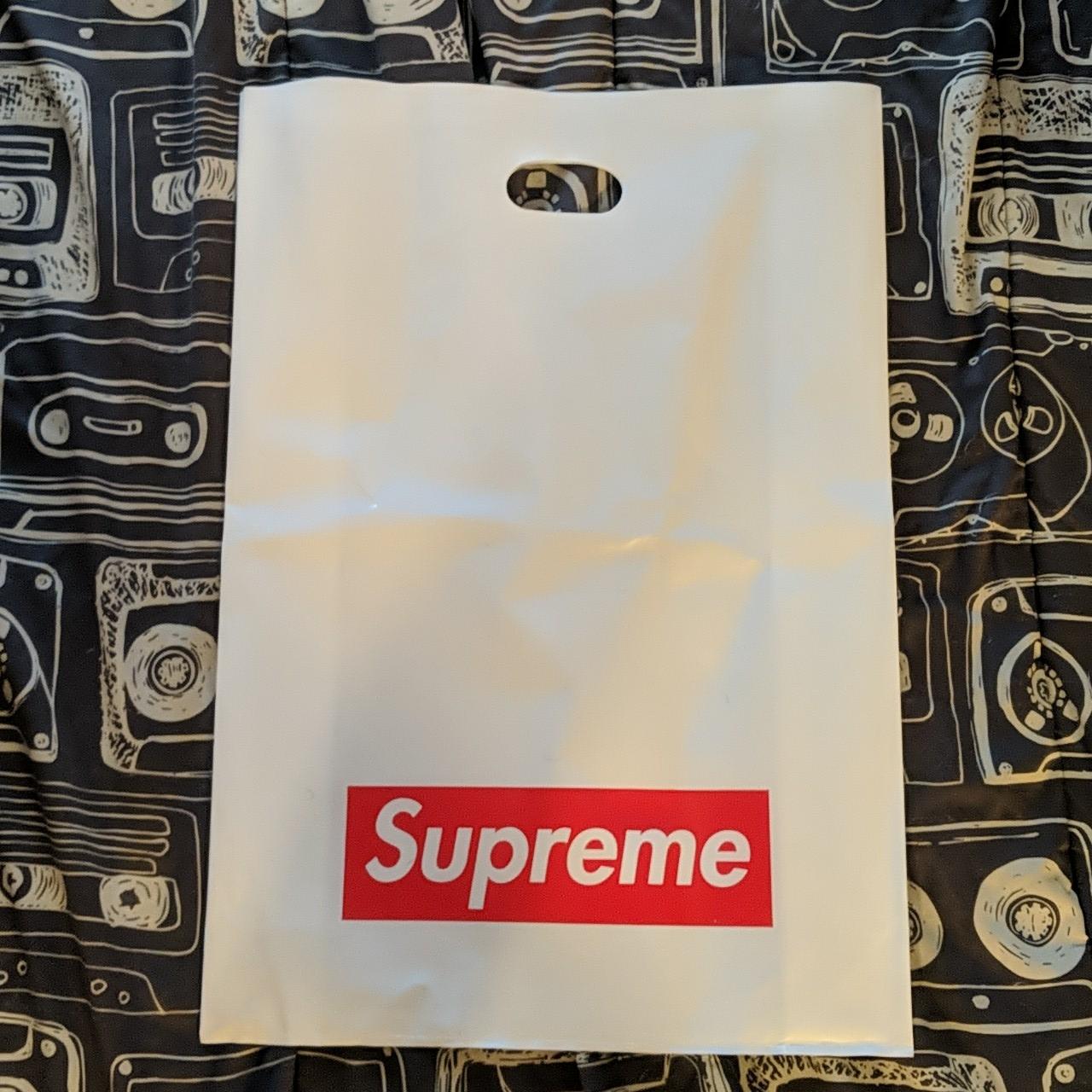 100 authentic large supreme plastic bag Message me... Depop