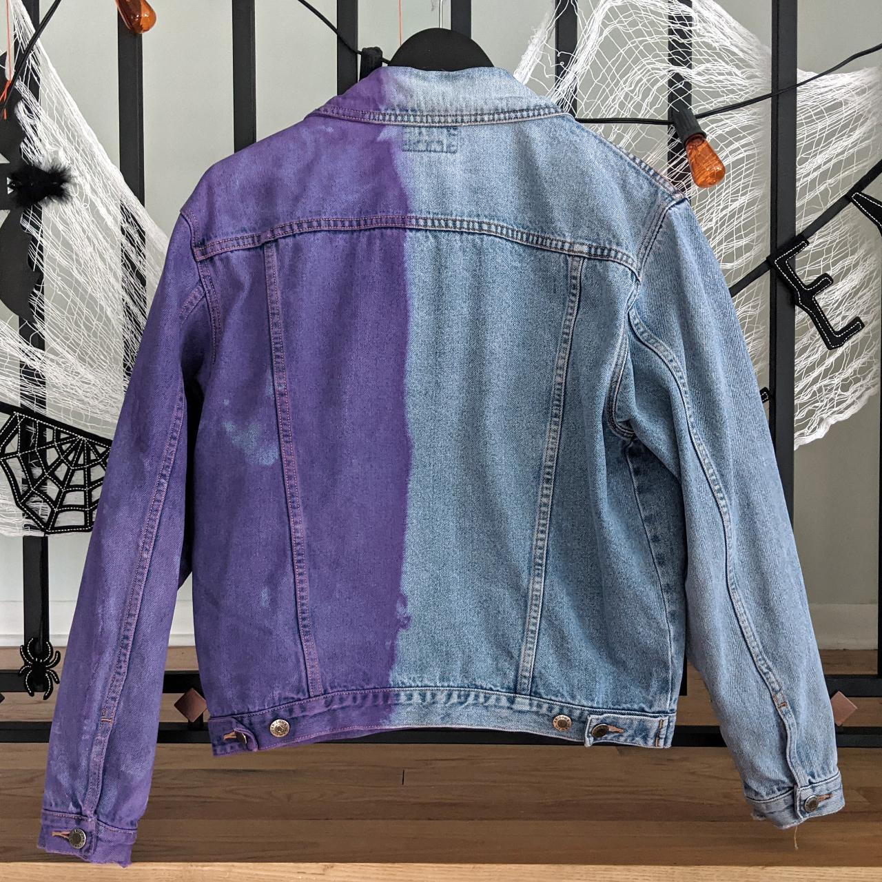 Vintage distressed light wash denim jacket by... - Depop