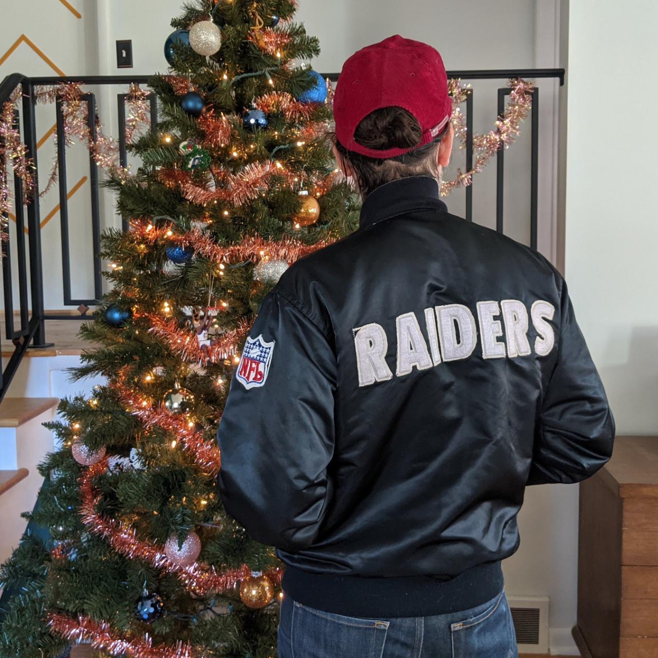 Vintage Oakland Raiders 90s Jacket - Depop