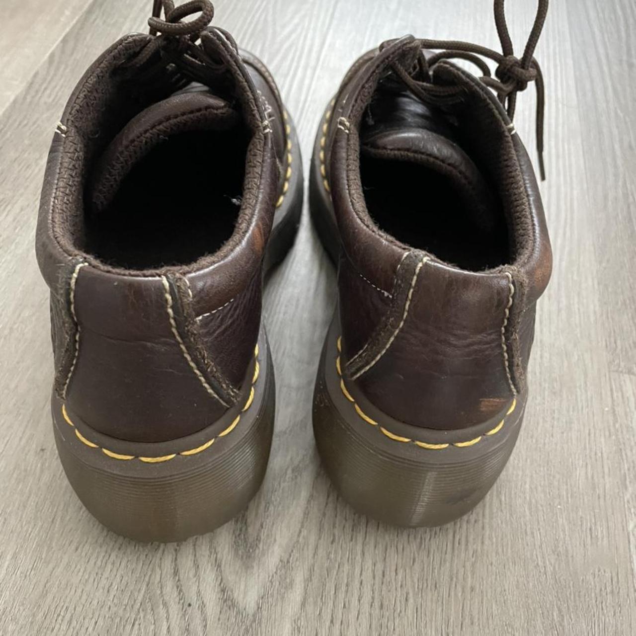 Brown platform doc marten loafers - Depop