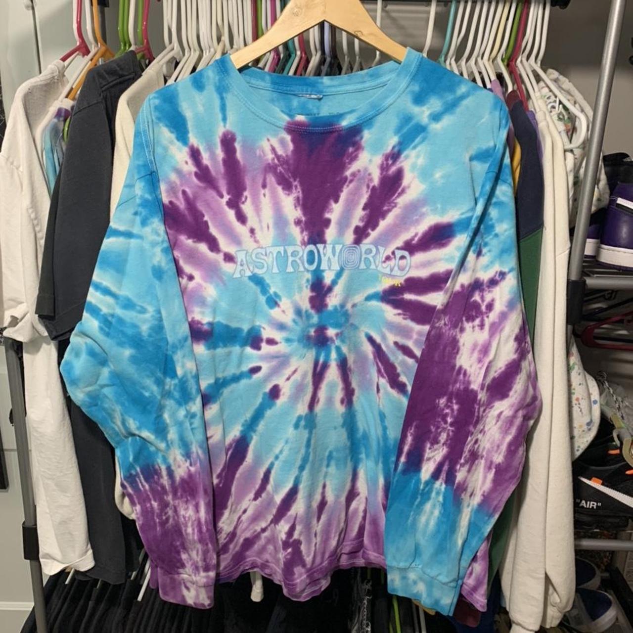 astroworld tie dye long sleeve