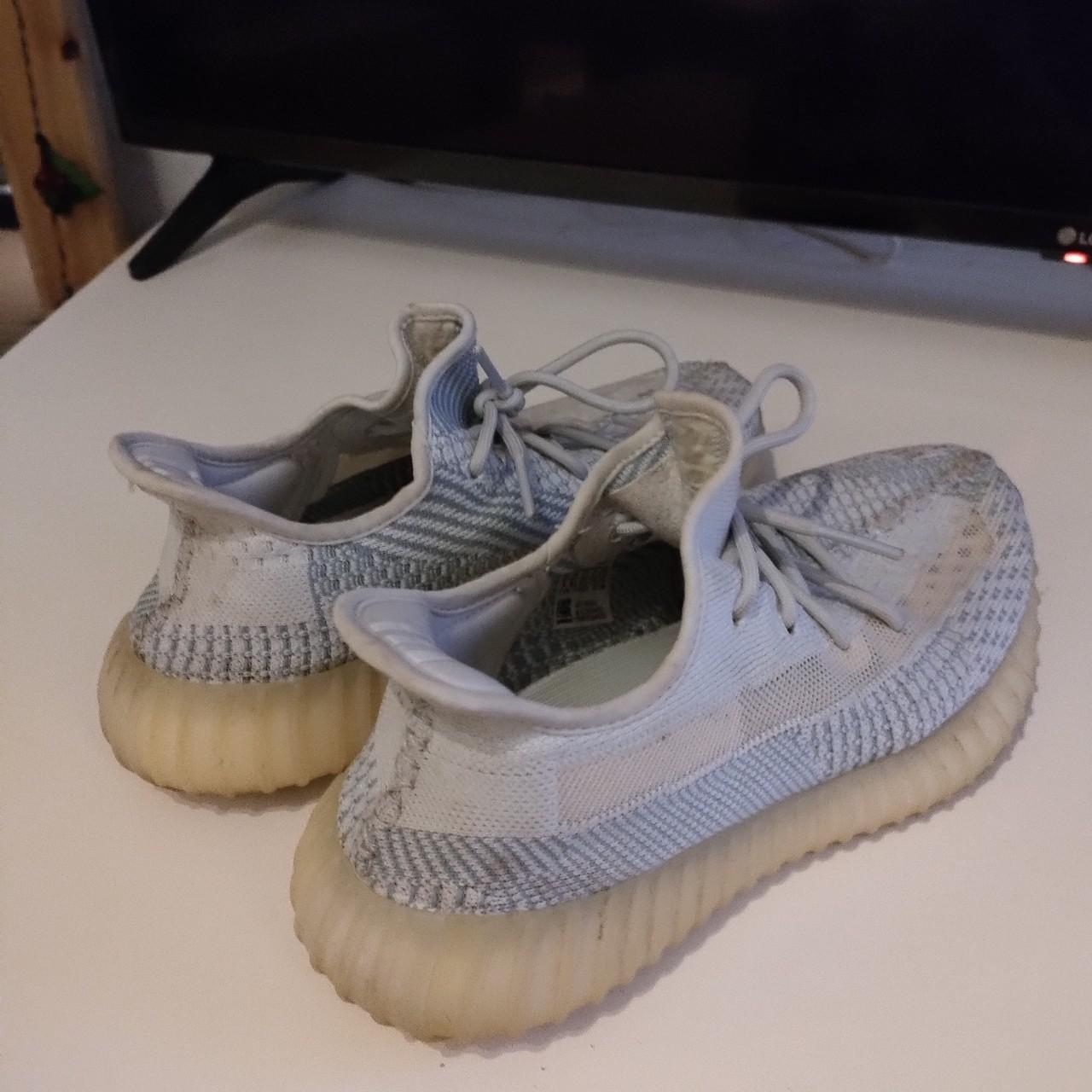 Yeezy 350 cloud white, non reflective Worn but... - Depop