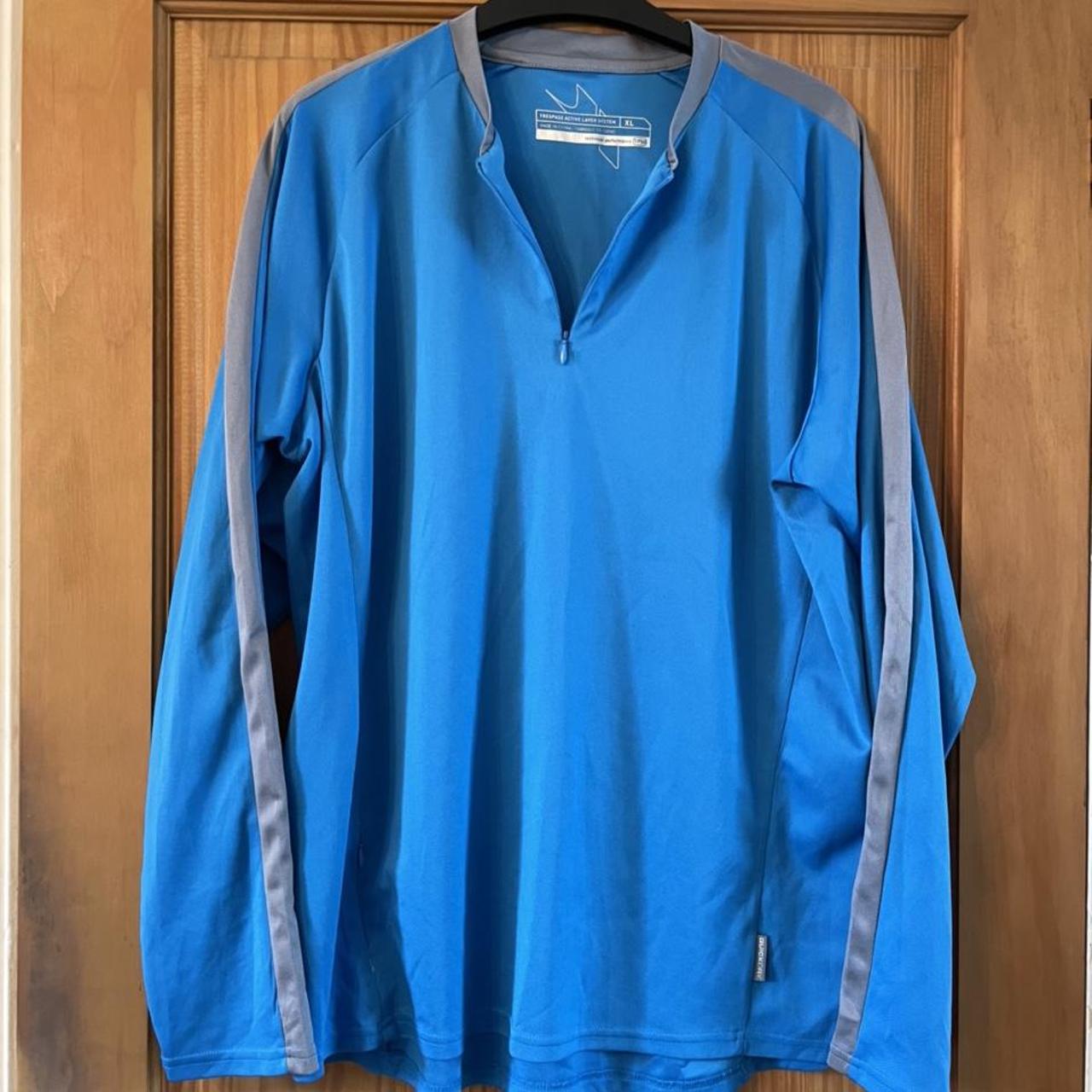 Blue Long Sleeve Trespass Quarter - Zip #trespass... - Depop