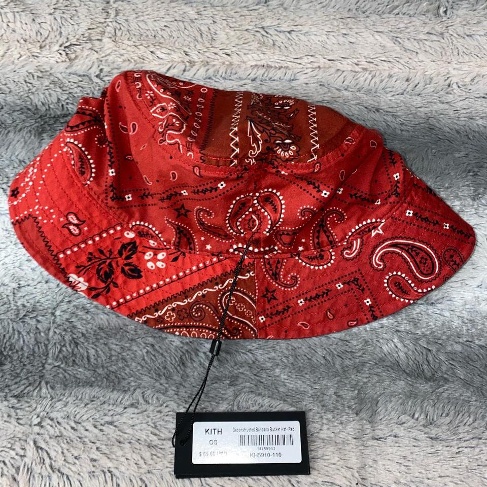 kith deconstructed bandana bucket hat-