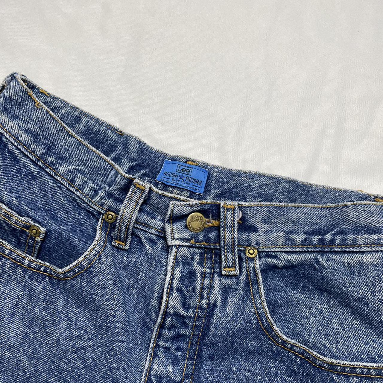 Lee Rough Riders vintage 80s blue indigo wash jeans,... - Depop
