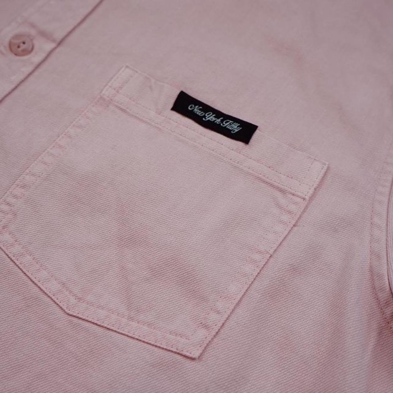 New York Filthy Men's Cream and Pink Shirt (4)