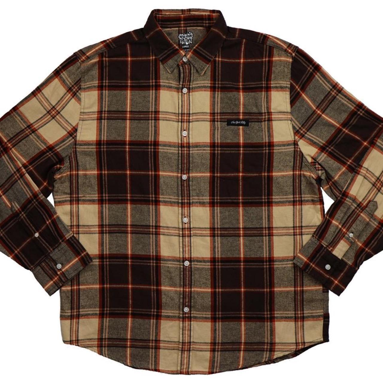 New York Filthy Men's Brown and Cream Shirt (2)