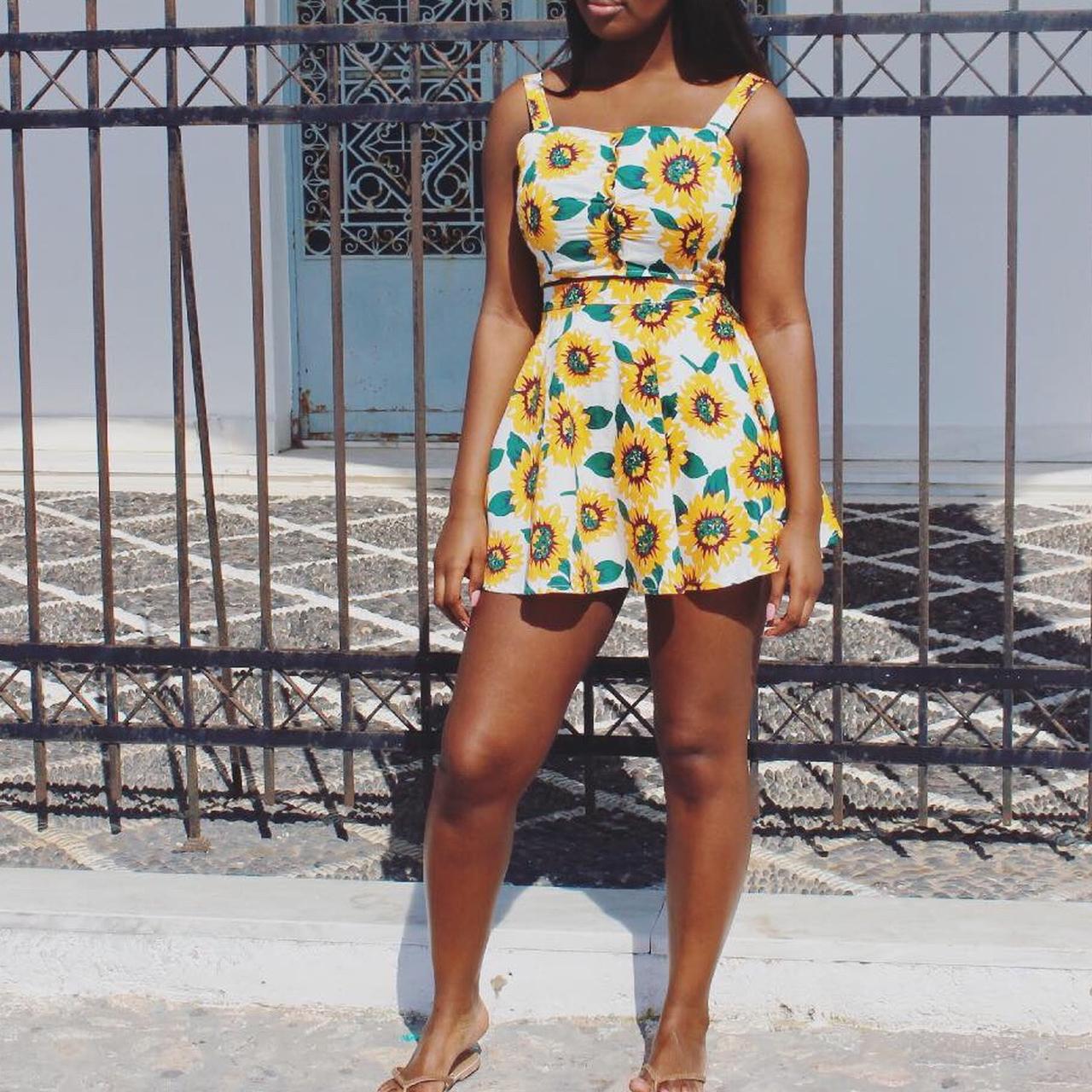 Two piece sunflower on sale outfit