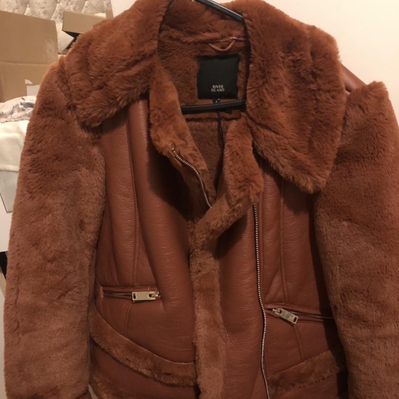 river island tan aviator jacket