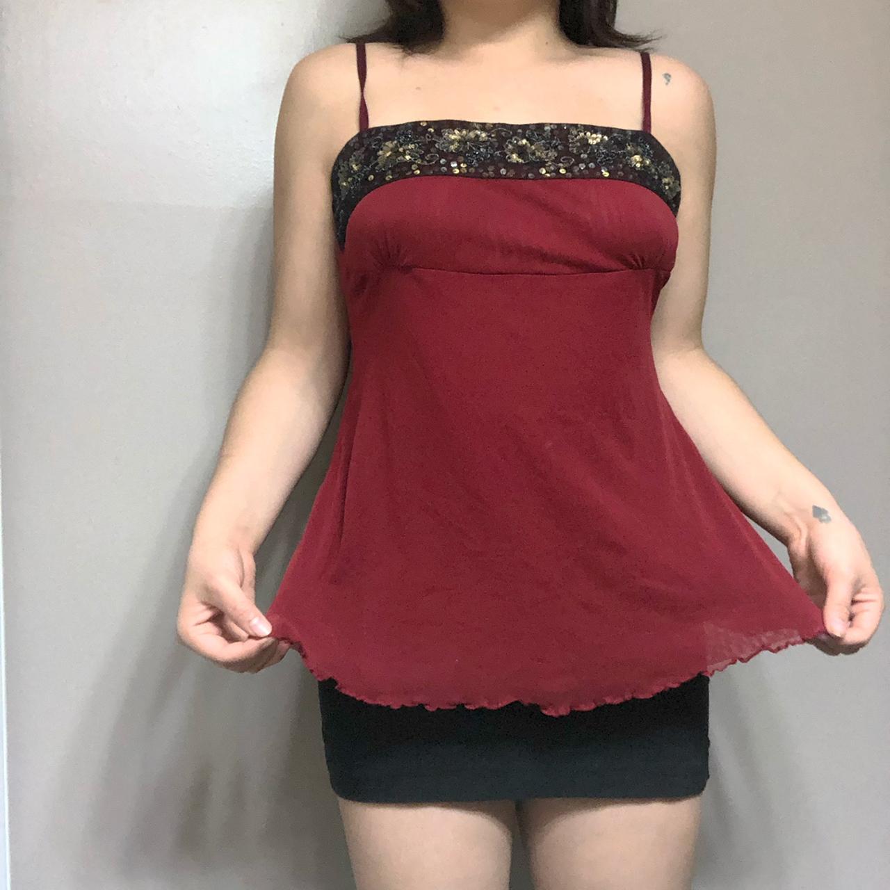 Y2k mesh cami top. In perfect condition! Size large... Depop