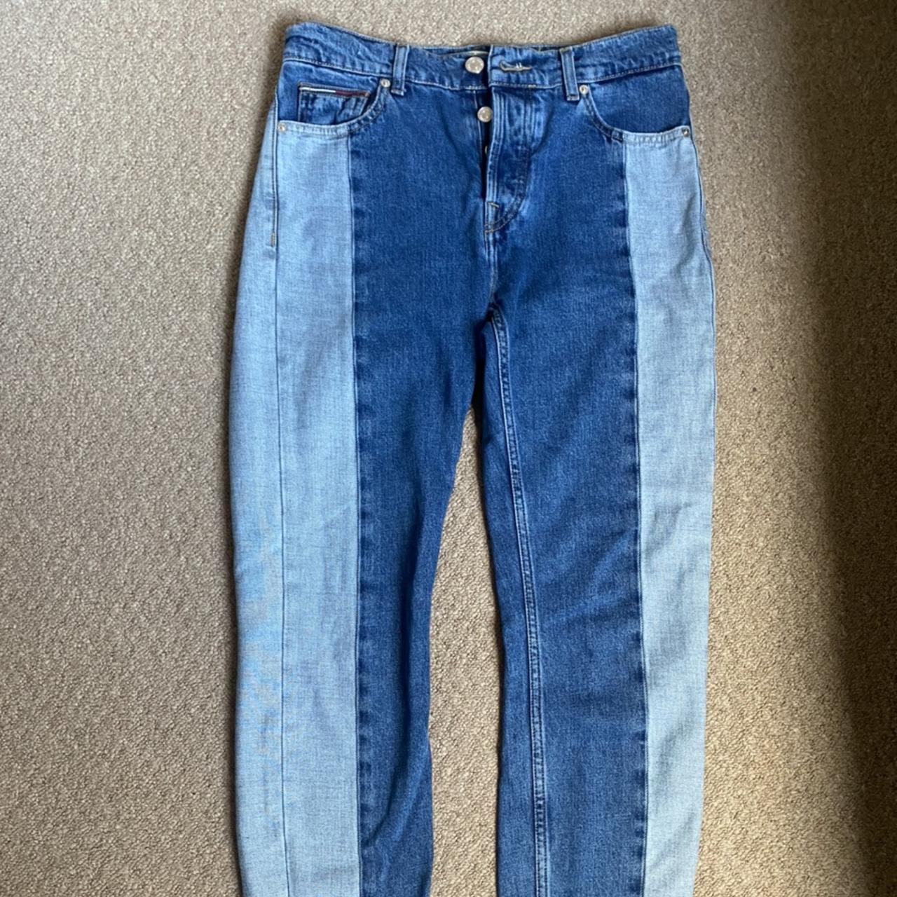 Tommy Hilfiger Jeans Two toned denim. Rare... - Depop