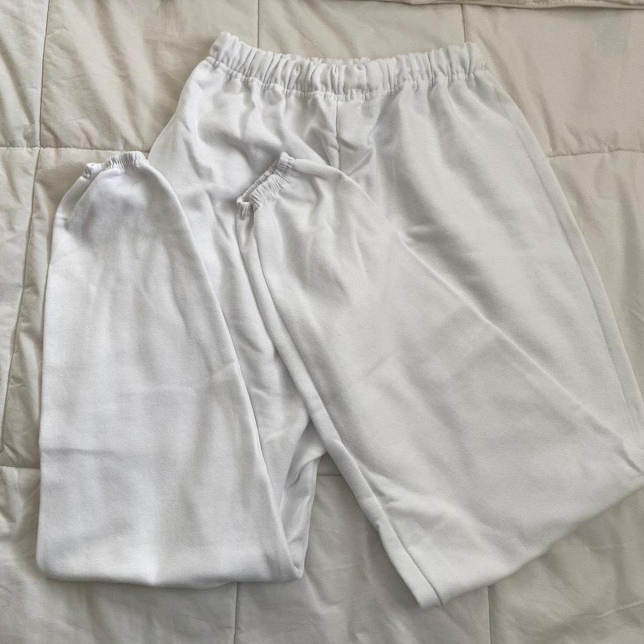 Product Image 1 - Plain white sweatpants with pull