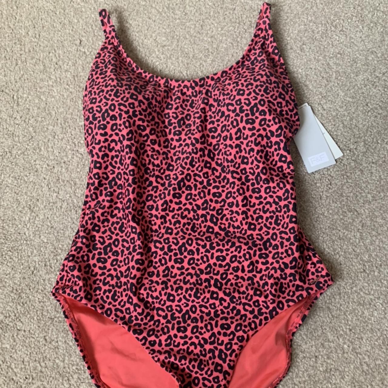 Pink Leopard Print Swimsuit With Removable Padded Depop