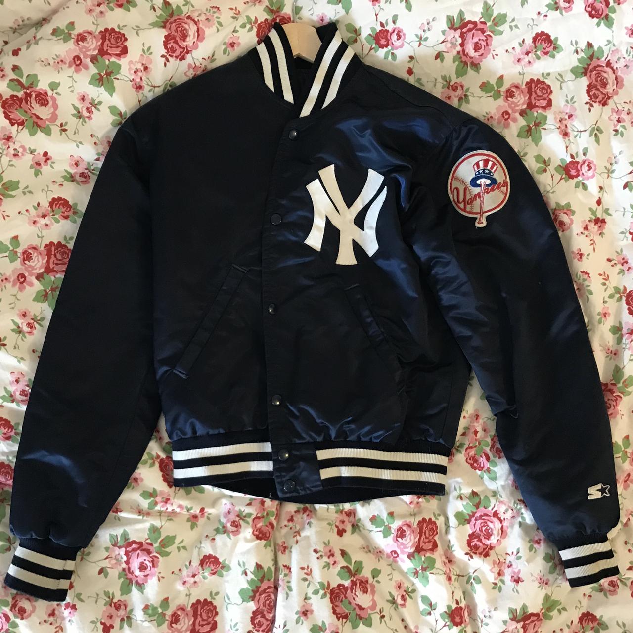 New York Yankees Vintage Starter Satin Bomber Jacket LANA DEL REY Exact  Match L