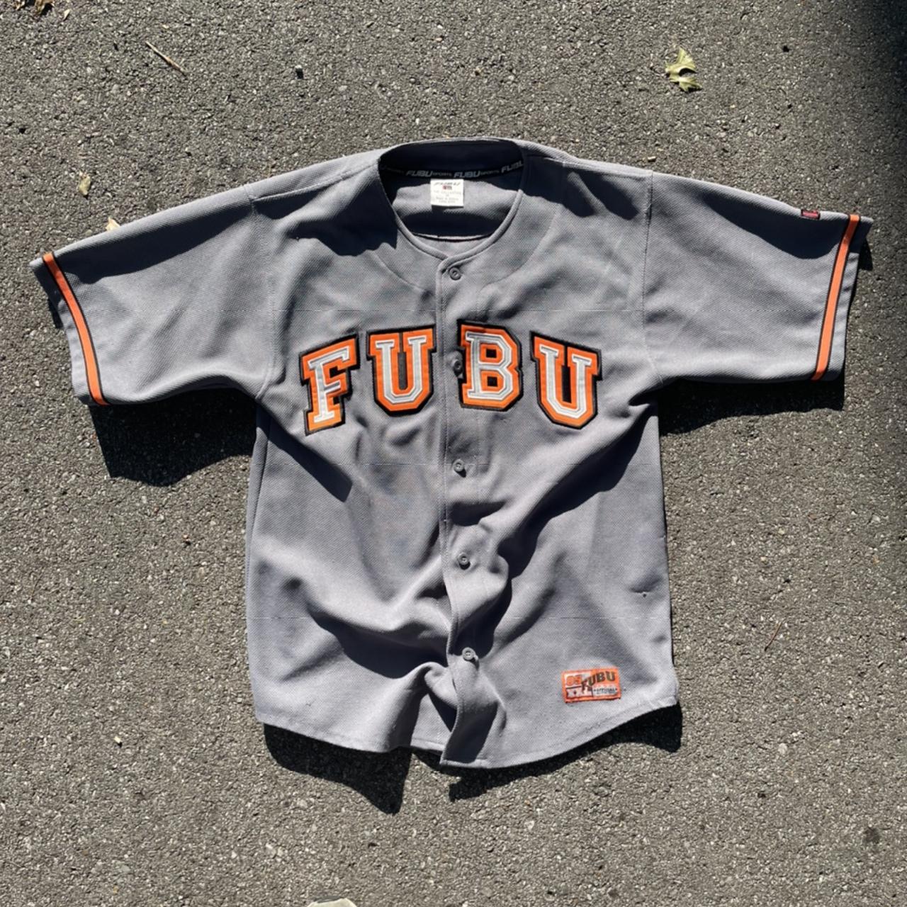 Vintage FUBU Sports baseball league jersey Size - Depop