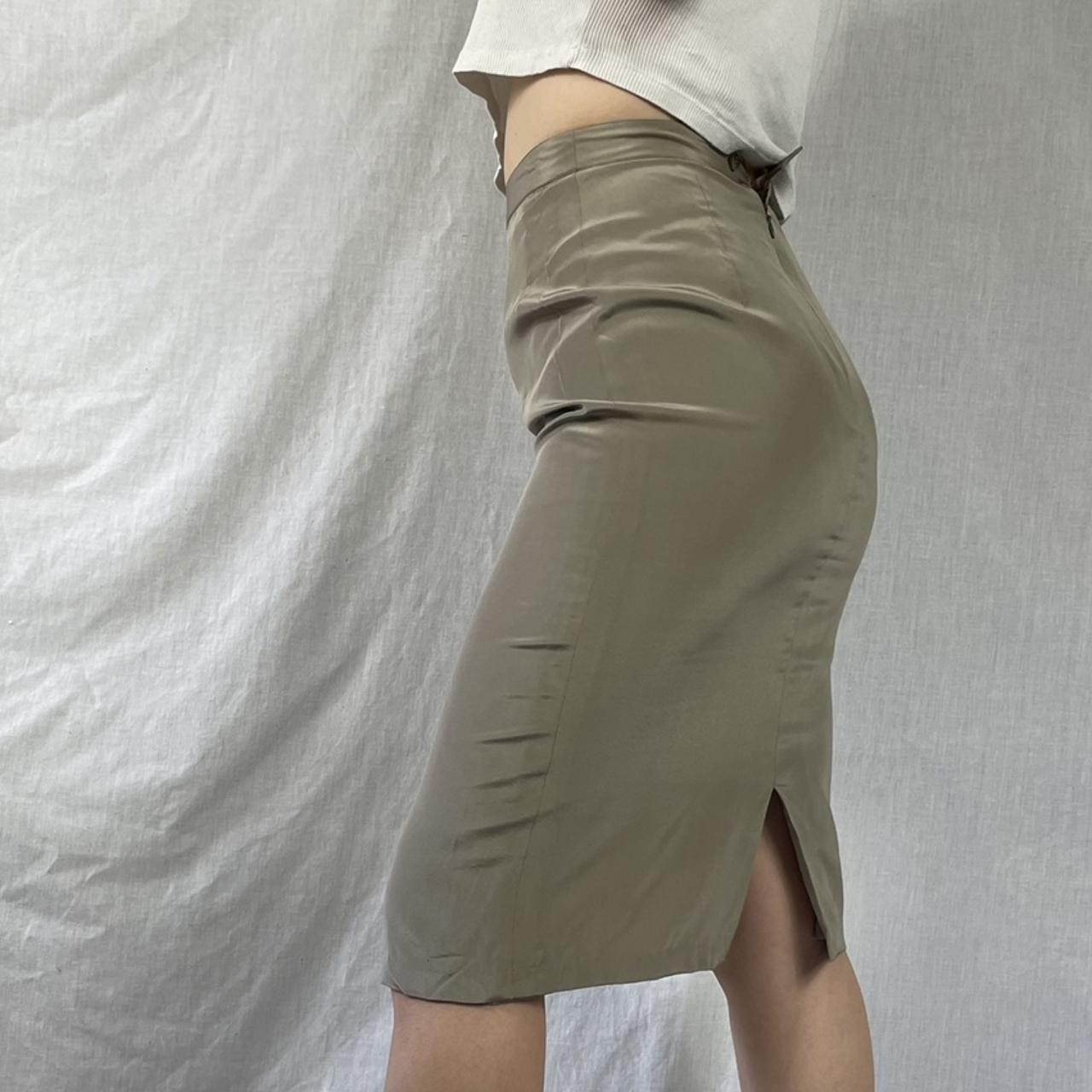 Women's Grey and Khaki Skirt | Depop