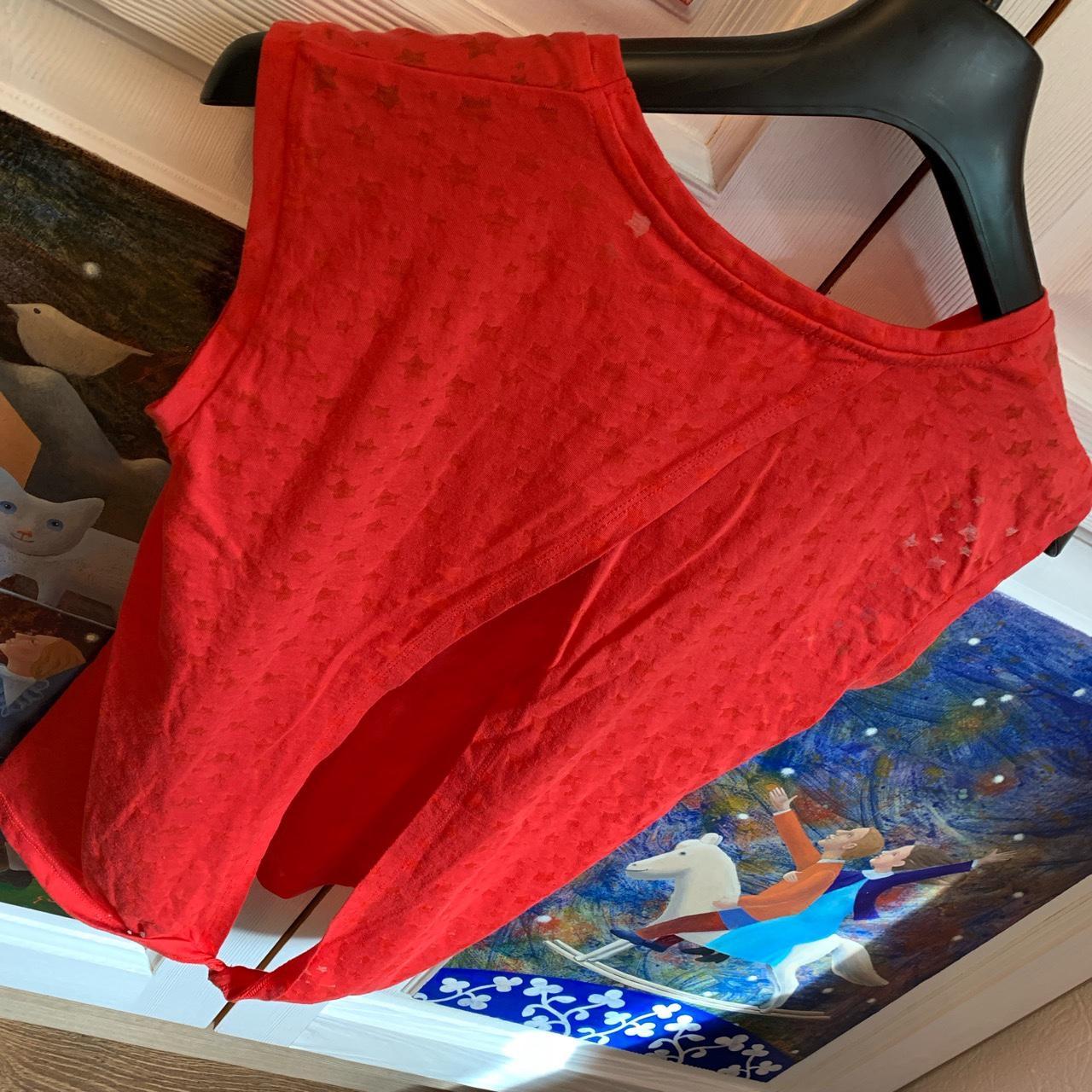 Tezenis t-shirt rossa con stelle senza amiche Depop