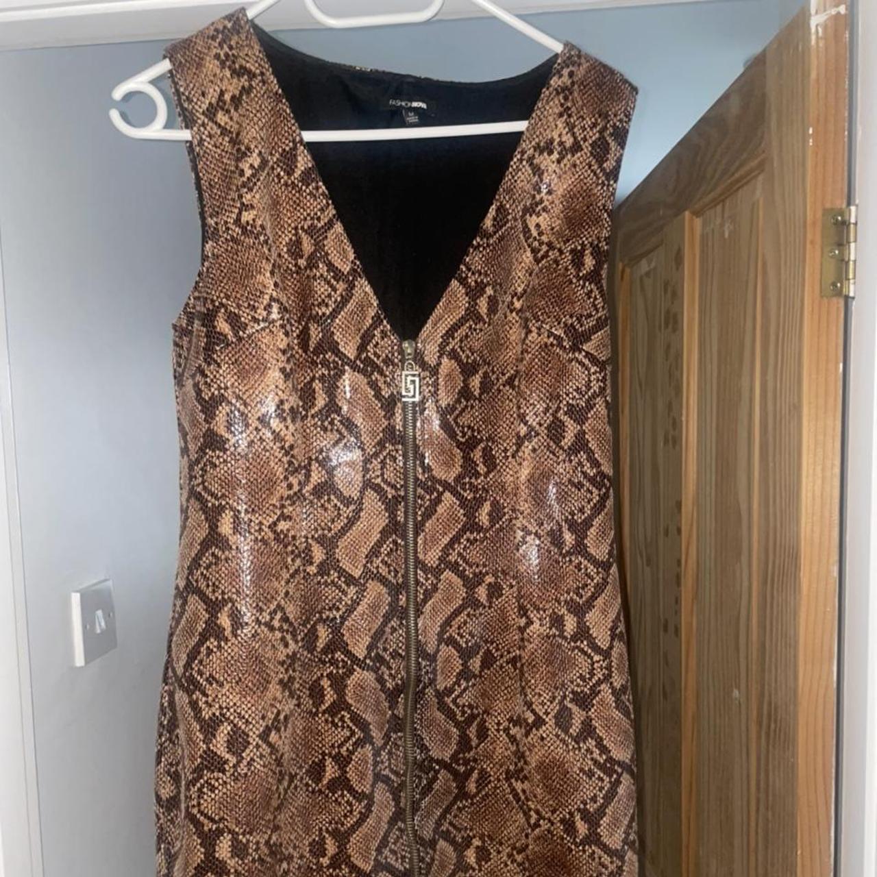 Fashion Nova Women's Brown Dress Depop
