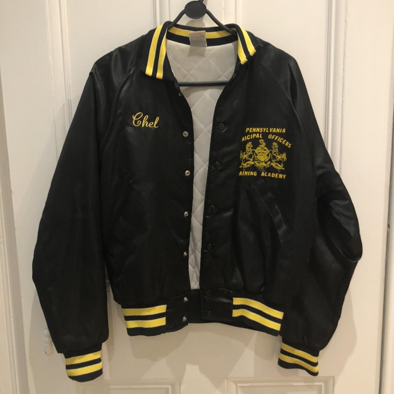 Black and yellow bomber jacket best sale