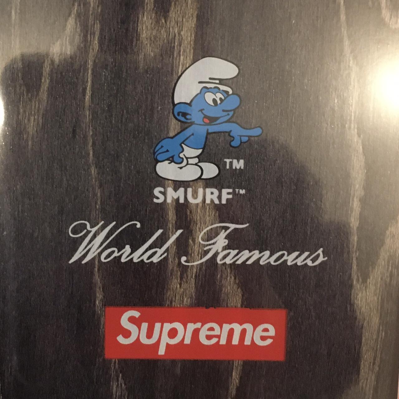 Supreme smurfs skate board / deck - Depop