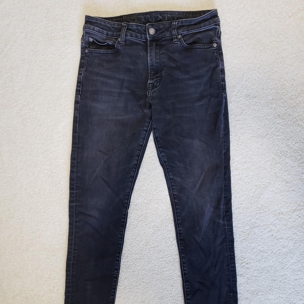 AMERICAN EAGLE BLACK JEANS FREE SHIPPING Black... - Depop