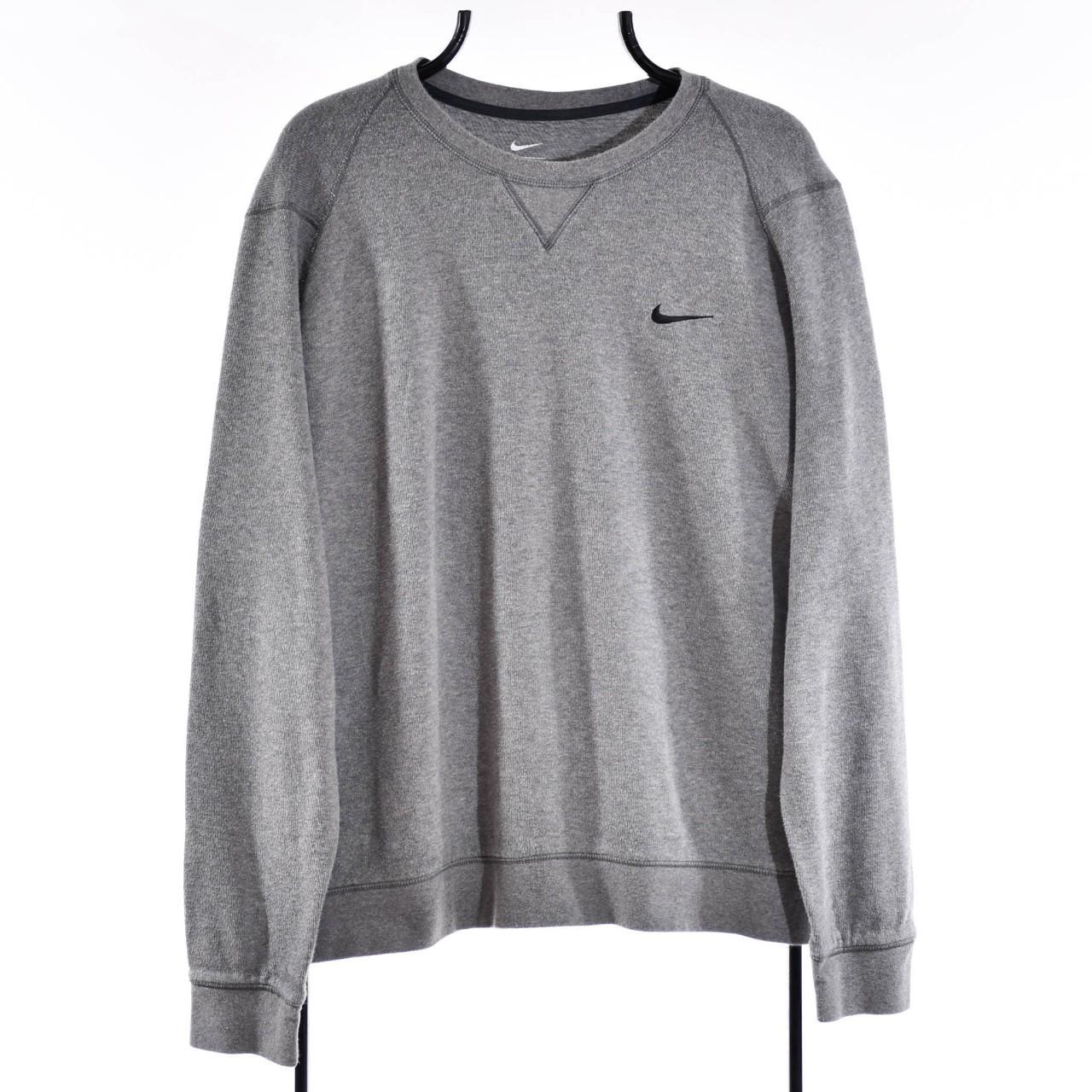 grey nike sweatshirt black tick