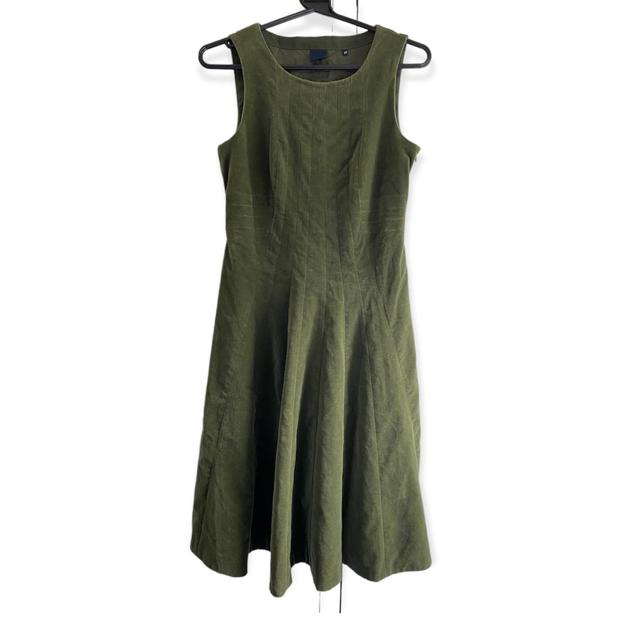 Vintage Aspesi green velvet sleeveless dress High... Depop