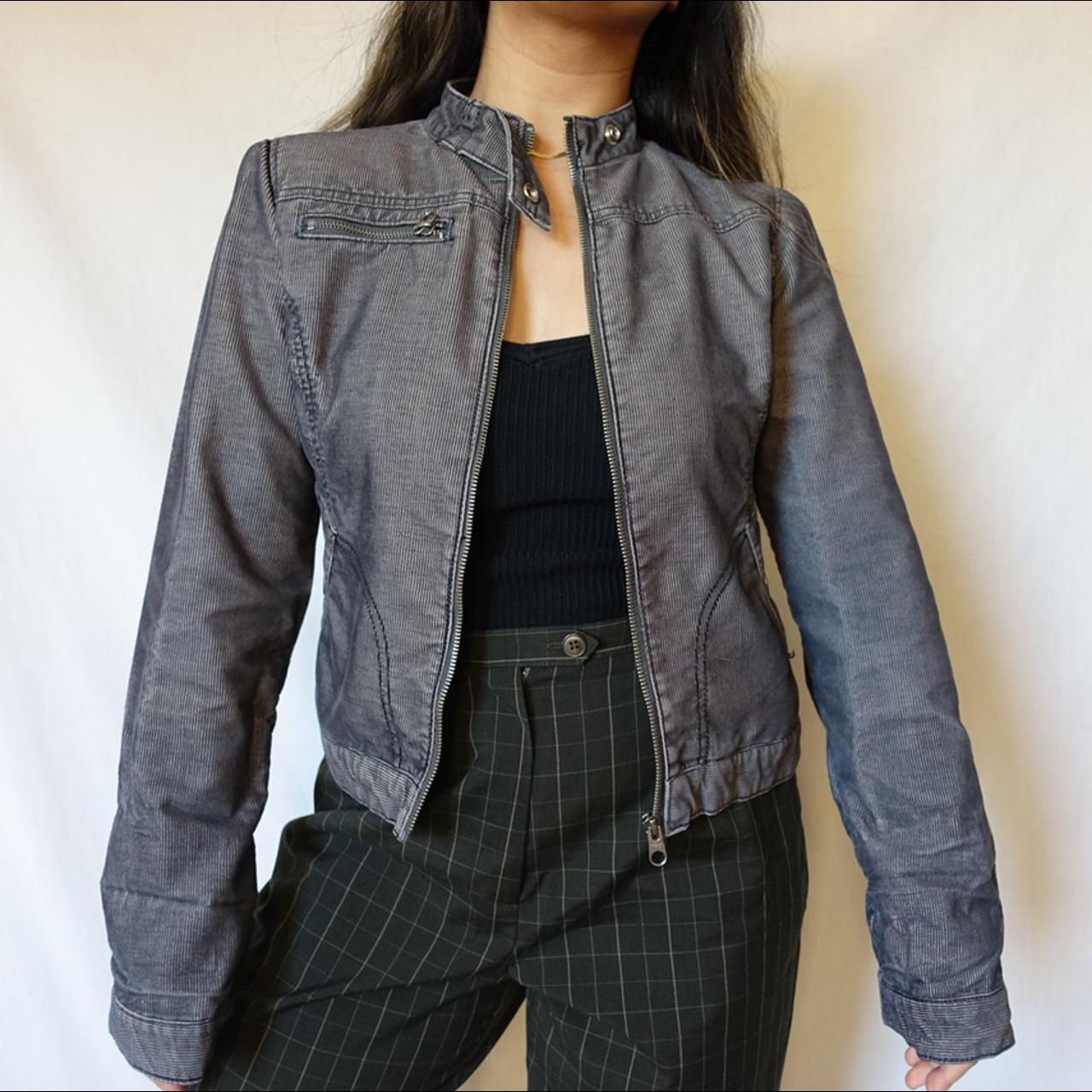 American Vintage Women's Grey and Silver Jacket