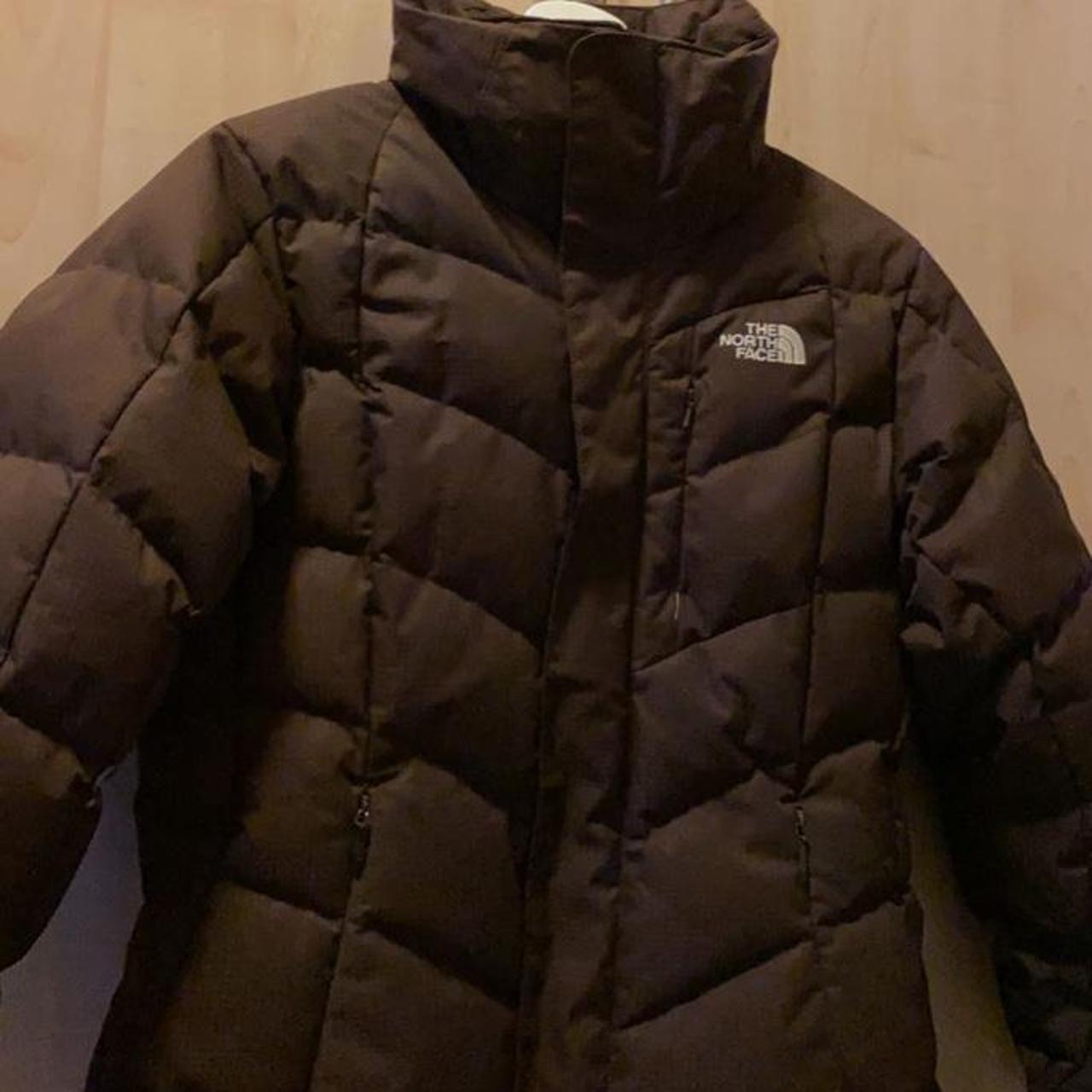 brown north face ski jacket