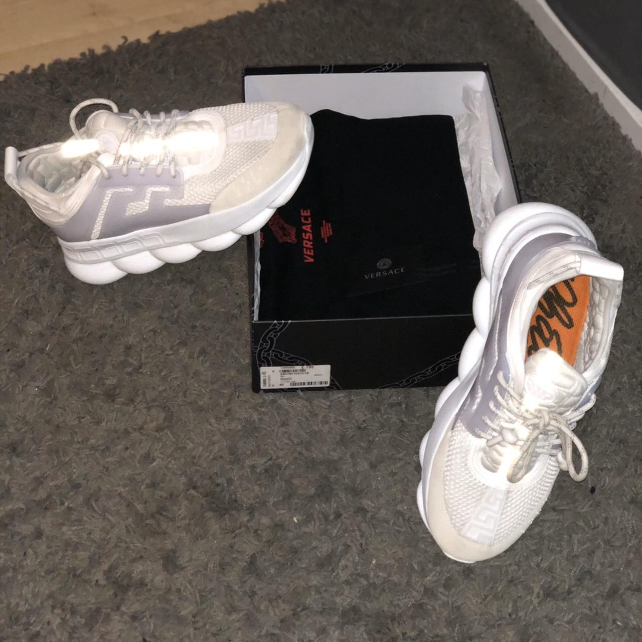 Versace Chain Reaction White Sneakers New/Authentic - Depop