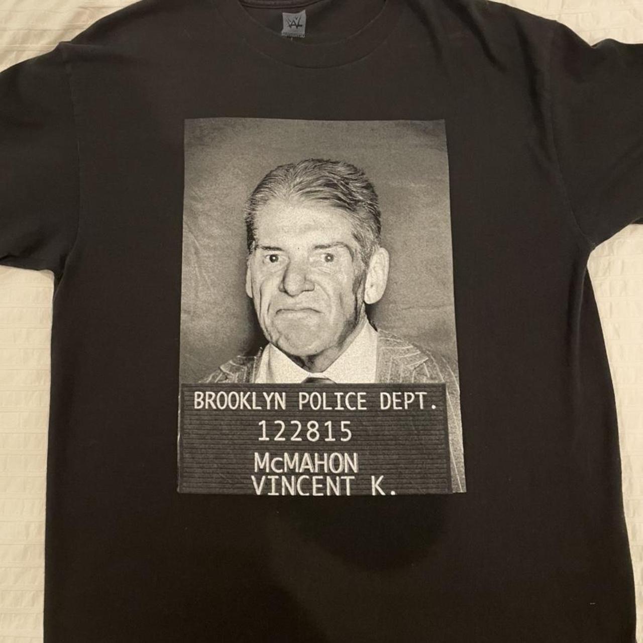 WWE CEO Vincent Kennedy McMahon mug shot shirt from... - Depop