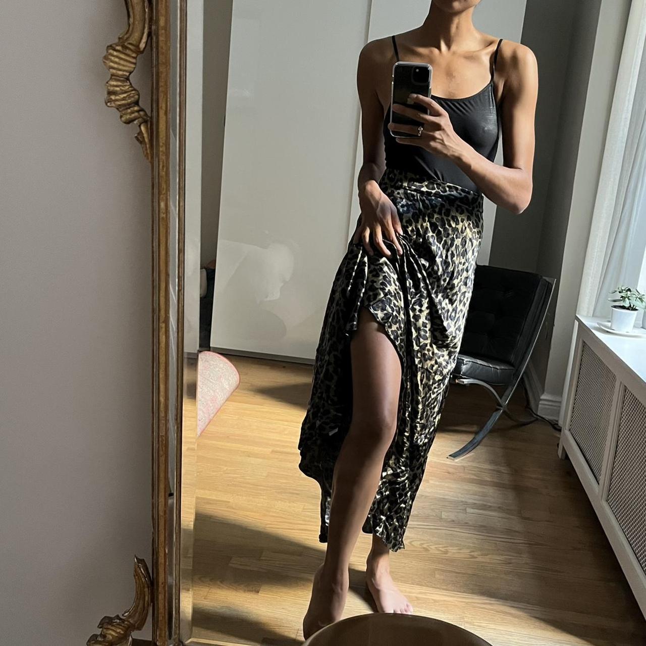 Printed Long Silk Skirt Zara Zara Limited Edition Leather Printed