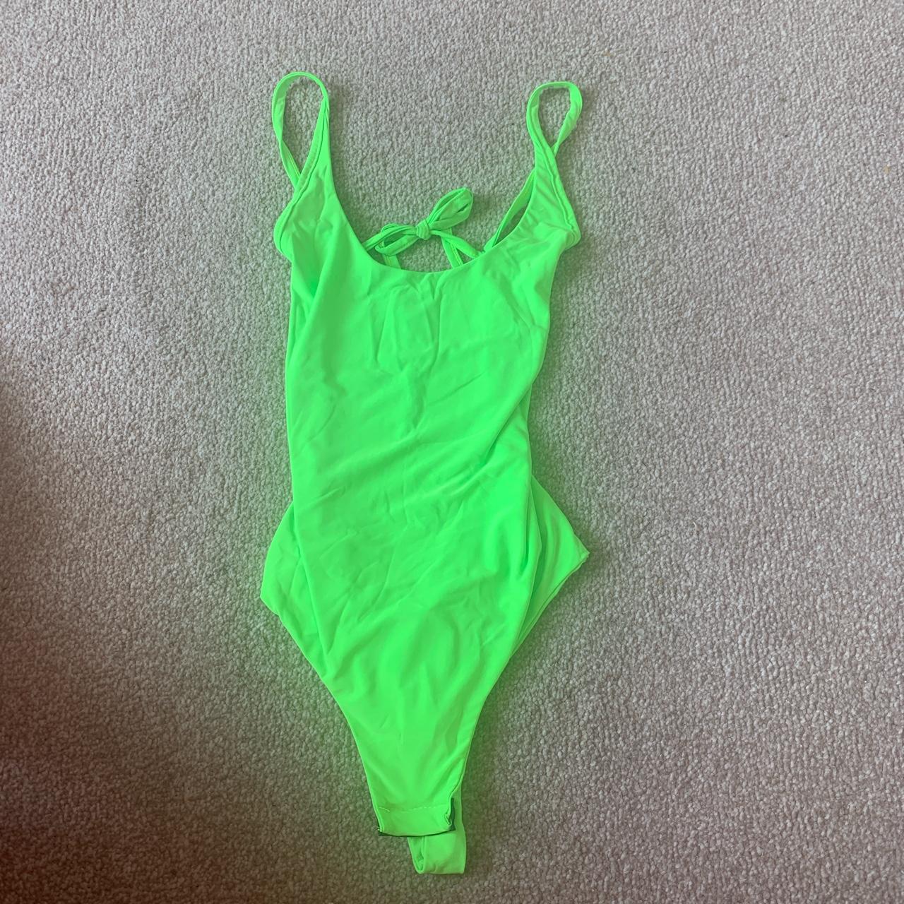 Pretty little thing Neon Green Slinky Back Strap