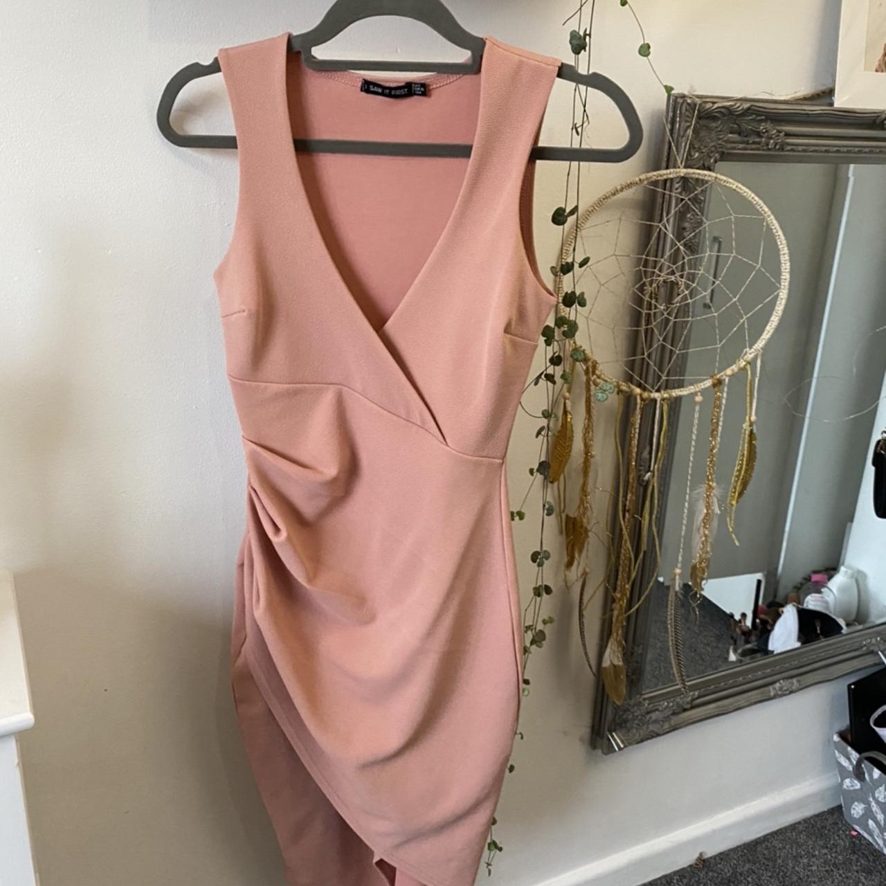 I Saw It First Women's Pink Dress Depop