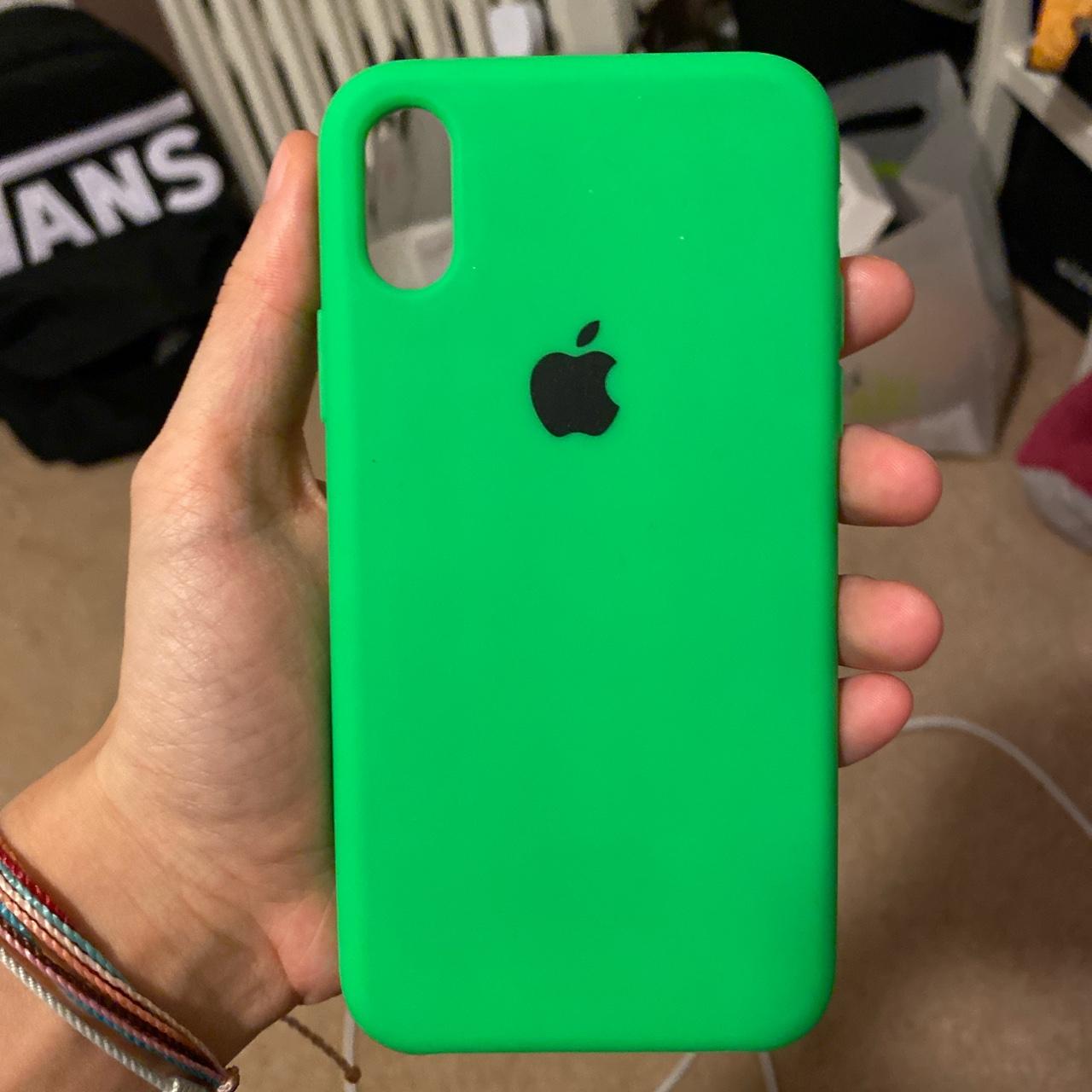 Lime/Neon green silicone IPhone X/XS case Depop