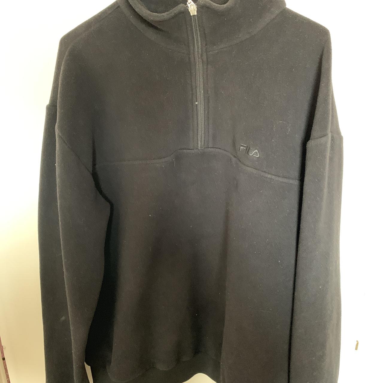 FILA Black 1/4 Zip Fleece. Top piece. Like... - Depop