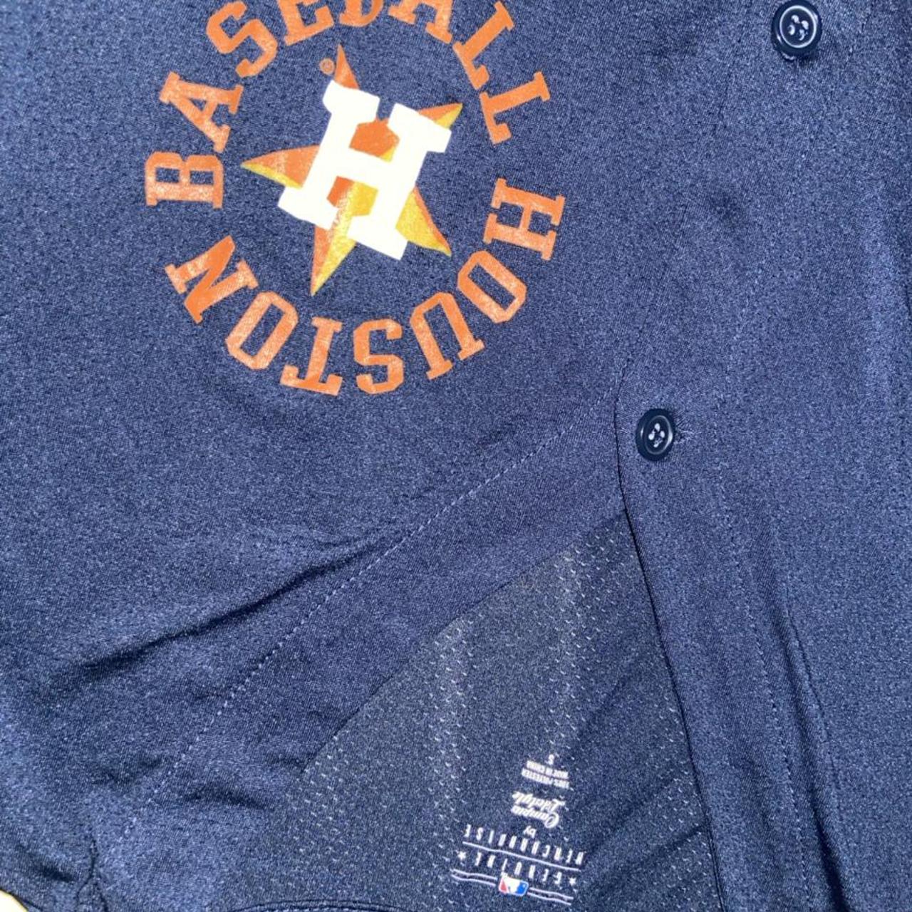 houston baseball Astros navy blue thin stretchy... - Depop