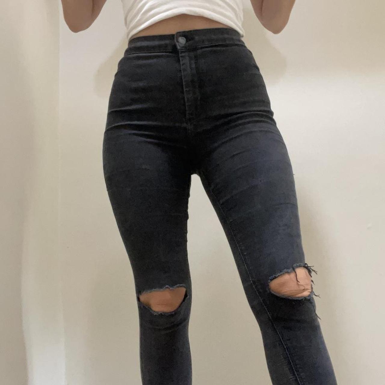 Black Ripped Skinny Jeans Topshop Joni Jeans W Depop