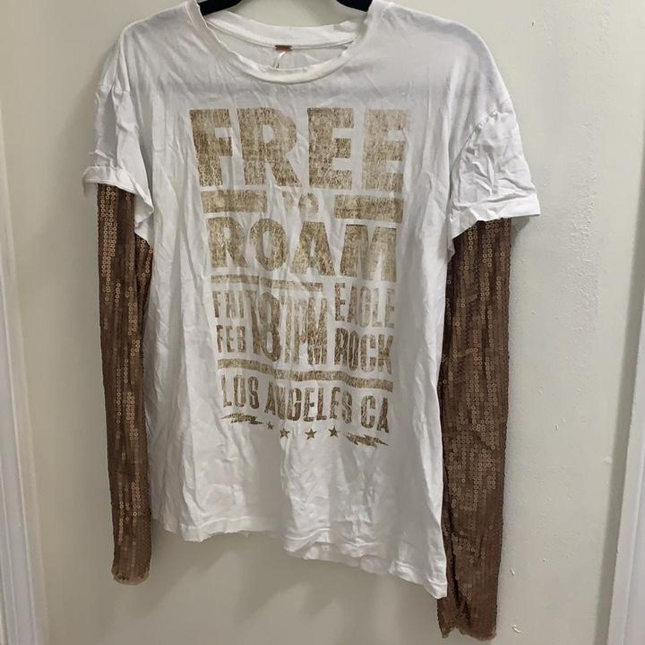 Free People Sequin Sleeve Top Depop Free People Sequin Sleeve Top Depop