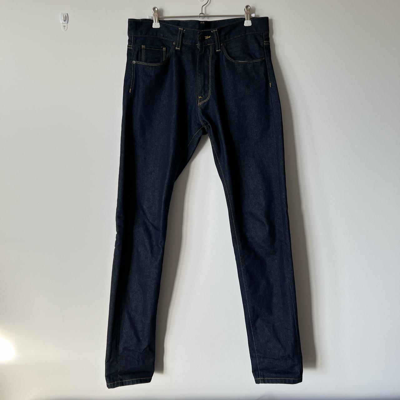 Carhartt dark blue jeans W29L34 #carhartt #jeans... - Depop