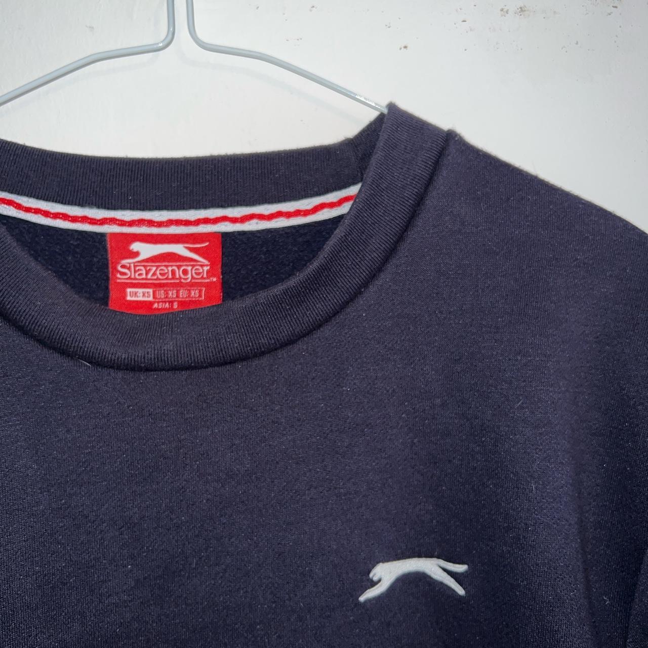 Navy blue slazenger sweatshirt #slazenger... - Depop